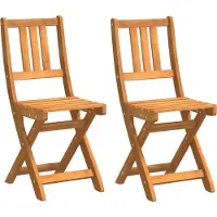 vidaXL Bistrostoelen voor buiten 2 st Massief Acacia Hout