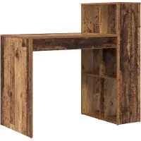 vidaXL Bureau Oud Hout Bewerkt hout 108 x 55 x 103.5 cm