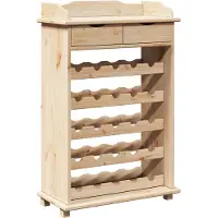 vidaXL Wijnrek Naturel 58 x 28 x 90 cm Massief grenenhout