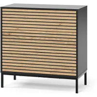 Vicco Eliza Ladekast – 80 x 81.2 cm 2 laden Eik goud/antraciet