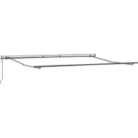 vidaXL Uitschuifbare luifel Beige 400 × 350 cm Stof en Aluminium