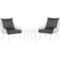 Beliani LAURETO - Tuinkussenhoezen set - Donkergrijs - Polyester