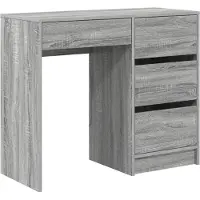 vidaXL Bureau Grijs Sonoma Bewerkt hout 90 x 37.5 x 75 cm