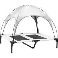 vidaXL Hondenbed Zilvergrijs 92 x 77 x 82,5 cm Staal