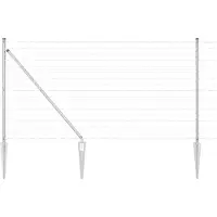 vidaXL Euro-hek met grondpennen 25 x 1 m Gegalvaniseerd staal Mesh