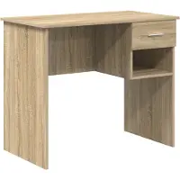 vidaXL Bureau, Sonoma-eikenhout, 90 x 49 x 75 cm, houtvezel