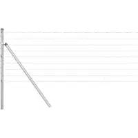 vidaXL Euro-hek met grondbevestiging 25 x 0,4 m Gegalvaniseerd staal