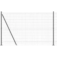 vidaXL Euro-hek met betonnen voetstuk 10 x 1,5 m PVC-Coated Staal Mesh