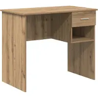 vidaXL Bureau Artisan Eikenhout, 90 x 49 x 75 cm, houtvezel