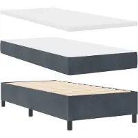 vidaXL Boxspring bed met hoofdeinde Donkergrijs 200 x 90 cm Fluweel