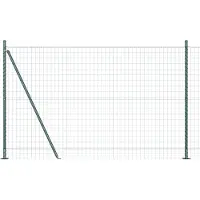 vidaXL Euro-hek met betonnen voetstuk 10 x 1,5 m PVC-Coated Staal Mesh