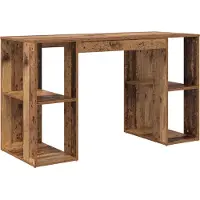 vidaXL Bureau, gerecycled hout, houtvezel, 130 x 50,5 x 75 cm