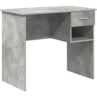 vidaXL Bureau, betonkleur, 90 x 49 x 75 cm, houtvezel