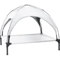 vidaXL Hondenbed 90 x 81 x 80,5 cm Staal Zilvergrijs