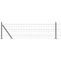 vidaXL Euro-hek met betonnen voetstuk 25 x 0,6 m PVC-Coated Staal Mesh