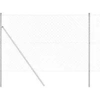 vidaXL gaashek met grondbevestiging 10 x 1,5 m Gegalvaniseerd staal