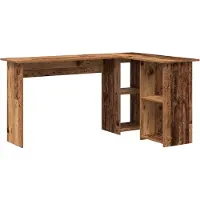 vidaXL Bureau van gerecycled hout, 142 x 102 x 73 cm, houtvezel