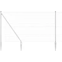 vidaXL Euro-hek met grondpennen 10 x 1,5 m Gegalvaniseerd staal Mesh