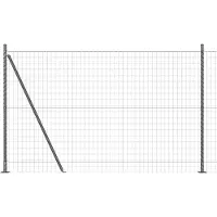 vidaXL Euro-hek met betonnen voetstuk 10 x 1,6 m PVC-Coated Staal Mesh