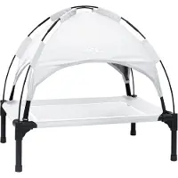 vidaXL Hondenbed Zilvergrijs 71 x 64 x 71 cm Staal