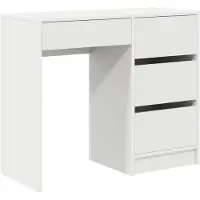 vidaXL Bureau Wit Bewerkt hout 90 x 37.5 x 75 cm