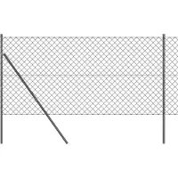 vidaXL gaashek met grondbevestiging 10 x 1,4 m PVC-Coated Staal Grijs