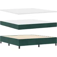 vidaXL boxspringbed met matras, donkergroen, 180 x 200 cm, fluweel