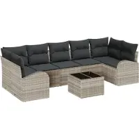 vidaXL Tuinbank Set 8 st 7-Aantal zitplaatsen
