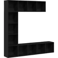 vidaXL Boekenplank 12-laags 3 pcs 36 x 30 x 143 cm Bewerkt hout
