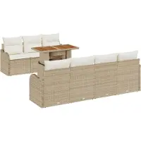 vidaXL Tuinbank Set 8 st Beige en Crème 100 x 55 x 73 cm