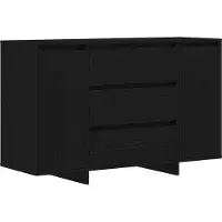 vidaXL Dressoir Zwart Eiken 120 x 41 x 75 cm Bewerkt hout