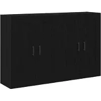 vidaXL Wandkast 2 st Zwart Eiken 69,5 x 34 x 90 cm Bewerkt hout