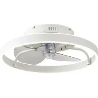QAZQA Plafondventilator wit 50cm incl. LED dimbaar met afstandsbediening - Maddy