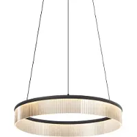 QAZQA Moderne hanglamp zwart 59cm incl. LED 3-staps dimbaar - Anello Chandelier