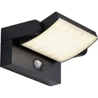 QAZQA Buiten wandlamp zwart incl. LED IP54 met bewegingssensor solar - Judge