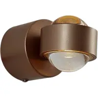 QAZQA Design wandlamp donkerbrons incl. LED IP44 - Lens