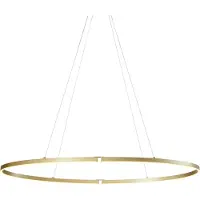 QAZQA Design hanglamp messing 120cm incl. LED 3-staps dimbaar - Ovallo