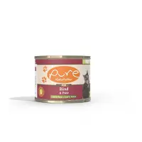 Pure - Katten natvoer Rund & Kalkoen – 68% Vers Vlees – Graanvrij & Zonder Toevoegingen – 6x195gr