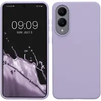 Kwmobile telefoonhoesje geschikt voor Samsung Galaxy S25 Edge - Hoesje met siliconen coating - Smartphone case in lavendel