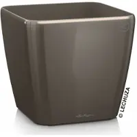 Lechuza Plantenbak Quadro Premium 35 LS taupe hoogglans