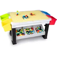 Eddy Toys Bouw Blokken Tafel Set - 300 Delig