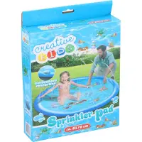 Eddy Toys Creative Kids Waterspeelmat Ø100CM - Watermat met Sproeisysteem - Blauw