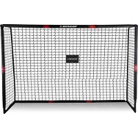 Dunlop Voetbaldoel - Voetbal Goal 240 x 160 x 85 cm - Voetbalgoal Groot - Buitenspeelgoed voor Kinderen en Volwassenen - Snelle Montage - Voetbal Training Doel - Metaal - Zwart/ Rood