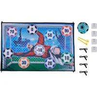 Eddy Toys Voetbaldoel Speelset - Voetbal Trainingsmateriaal met Doelwit en Bal - Binnen- en Buitenspeelgoed voor Kinderen - Opvouwbare Voetbal Goal