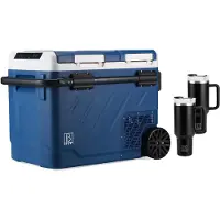 Brisby Profi Dual Zone Compressor Koelbox 49,1 Liter - 12V en 230V - Voor Auto, Boot en Camping Inclusief 2 Thermosbekers