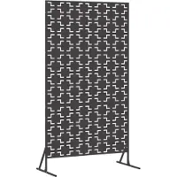 vidaXL Privacyscherm 100 x 50 x 180 cm Staal Zwart