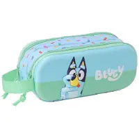 Bluey Pennenetui met 2 vakken Bluey Blauw 21 x 8 x 6 cm