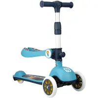 Nijdam Tri-Scooter - Kinderen - Met Afneembaar Zitje - Guardian Rider - Blauw