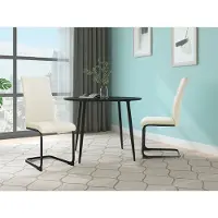 Loft 24 Sia-Eetkamerstoel - 2 Pack - Crème Fluweel