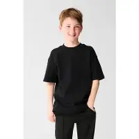 Shoeby T-shirt zwart Jongens Katoen Ronde hals Effen - maat 110/116